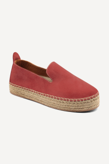 Espadrile din piele întoarsă ART-2604-roșu