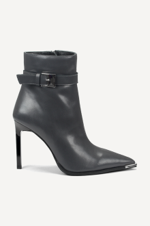 Botine din piele cu toc înalt ADL-145-26-gri