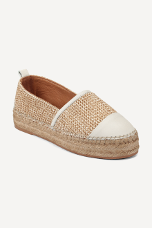 Espadrile din piele naturală și textil ART-2602-bej