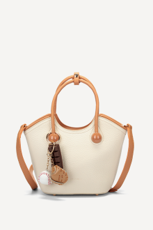 Geanta din imitație de piele KB-27066-bej-maro