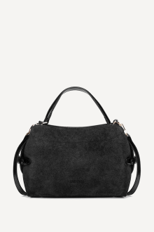 Geantă din imitație de piele întoarsă KB-27082-negru
