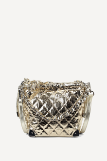 Geanta din imitație de piele KB-27194-auriu