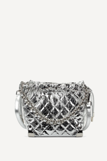 Geanta din imitație de piele KB-27194-argintiu