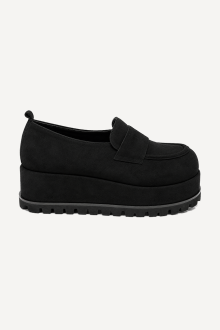 Mocasini cu platformă din piele întoarsă MGZ-133-2005-negru