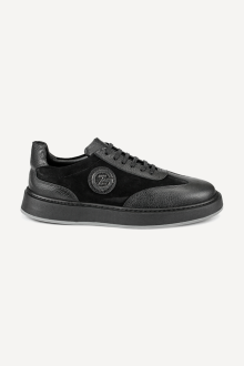 Pantofi sport din piele naturală și piele întoarsă MGZ-284-64264-negru