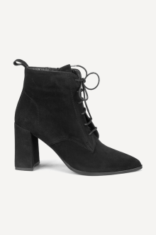 Botine din piele întoarsă cu toc mediu MGZ-33-7608