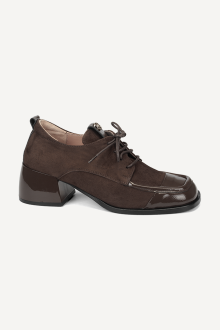 Pantofi cu toc de piele MGZ-378-5075-maro