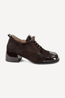 Pantofi cu toc de piele MGZ-378-5075-maro