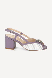 Sandale din piele cu toc înalt MGZ-425-4484-alb-violet