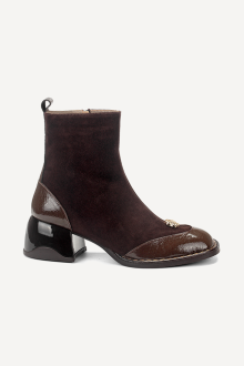 Botine de piele întoarsă MGZ-90-10425-maro