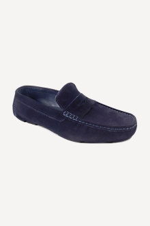 Mocasini din piele întoarsă SG-3561-albastru
