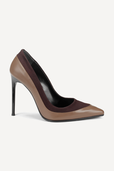 Pantofi cu toc înalt din piele ADL-089-25-maro