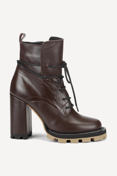 Botine din piele cu toc înalt ADL-252-26