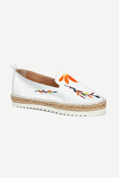 Espadrile din piele naturală ART-2613-alb