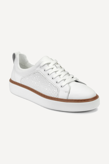 Pantofi sport din piele ART-6130-alb