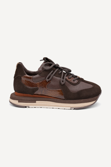 Pantofi sport din piele naturală ESL-2718-maro