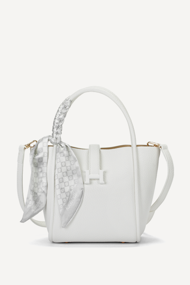 Geanta din imitație de piele KB-26796-alb