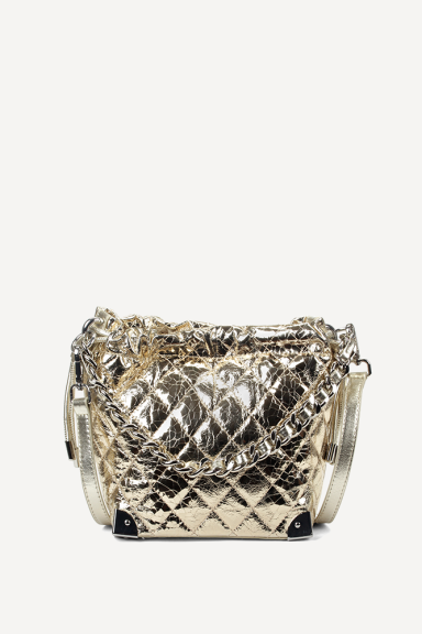 Geanta din imitație de piele KB-27194-auriu