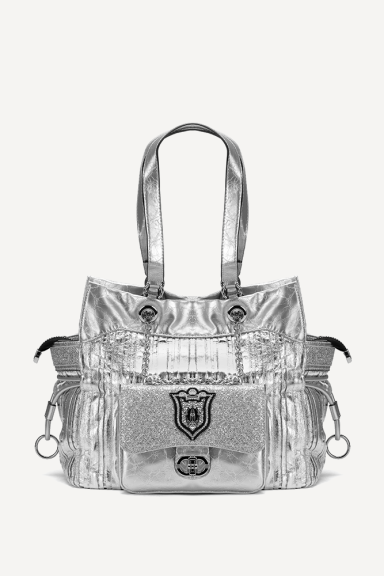 Geanta din imitație de piele KB-27284-argintiu