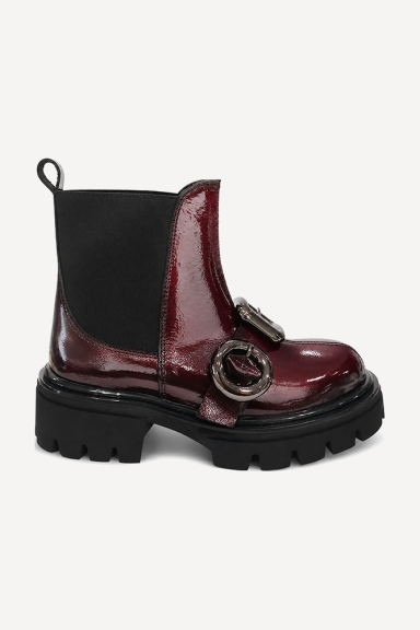 Ghete din piele lăcuită MGZ-172-8666-vișinie