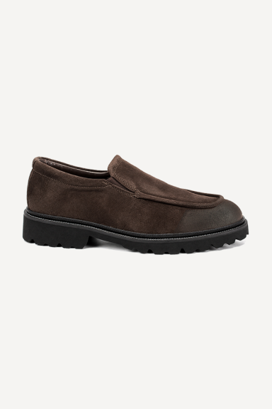 Pantofi din piele întoarsă MGZ-24-10201-maro