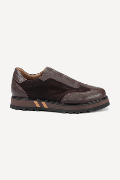 Pantofi sport din piele și piele întoarsă MGZ-310-198