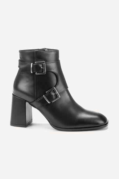 Botine din piele cu toc mediu MGZ-33-292