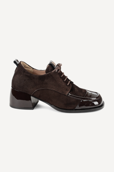 Pantofi cu toc de piele MGZ-378-5075-maro