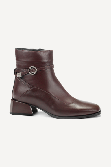 Botine din piele cu toc jos MGZ-378-5221