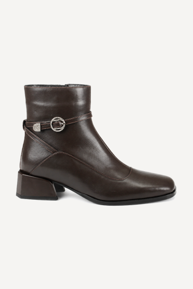 Botine din piele cu toc jos MGZ-378-5221