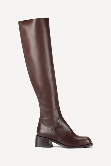 Cizme din piele și stretch MGZ-434-1138-maro