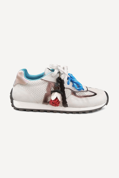 Pantofi sport din piele și piele întoarsă MGZ-85-3759-alb