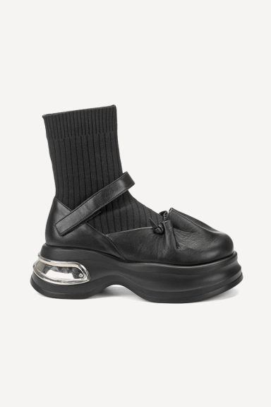 Botine din piele și textil MGZ-90-10075