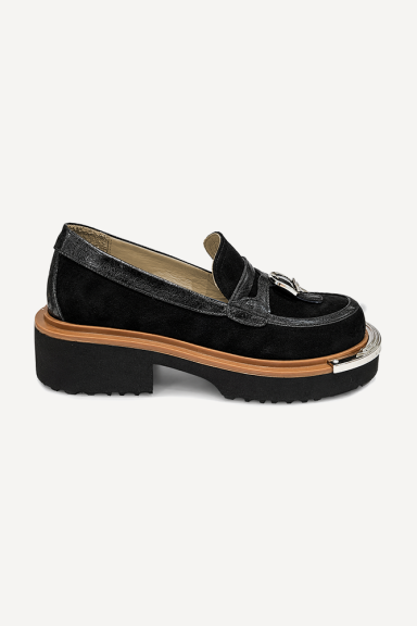Mocasini din piele întoarsă și piele naturală MGZ-90-243