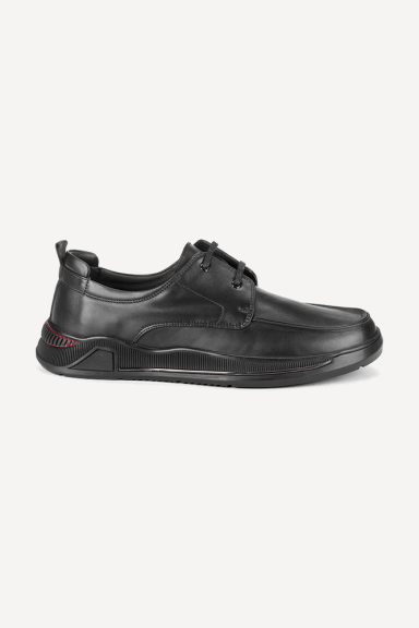 Pantofi sport-eleganți din piele MM-22338-negru