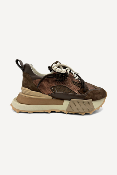 Pantofi sport din piele întoarsă și piele NSR-9269