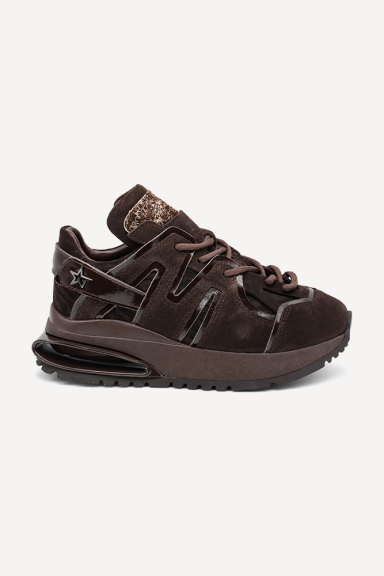 Pantofi sport din piele naturală și piele întoarsă NSR-9514