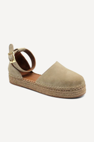 Espadrile din piele întoarsă ART-2608-bej