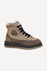 Botine sport din piele și piele întoarsă ARG-2599-bej