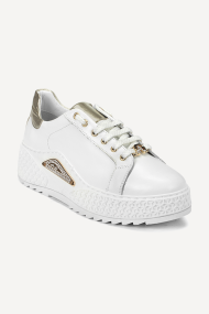 Pantofi sport din piele naturală ARG-26066-alb