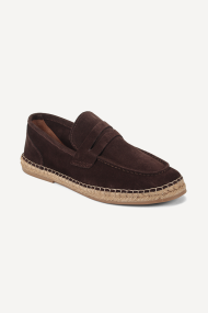 Mocasini de piele intoarsa ART-26102-maro închis