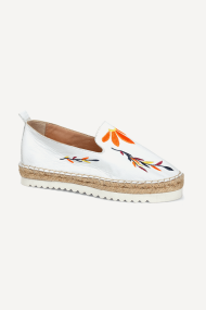 Espadrile din piele naturală ART-2613-alb