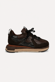 Pantofi sport din piele naturală ESL-2718-maro