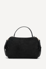 Geantă din imitație de piele întoarsă KB-27082-negru