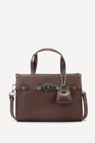 Geanta din imitație de piele KB-27144-maro