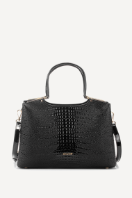 Geanta din imitație de piele lacuita KB-7249-negru