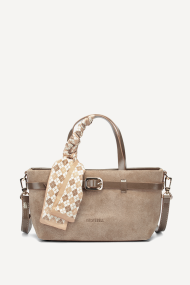 Geantă din imitație de piele întoarsă KB-7456-bej