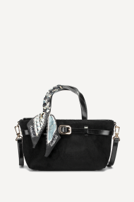 Geantă din imitație de piele întoarsă KB-7456-negru