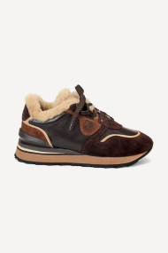 Pantofi sport din piele și piele întoarsă MGZ-253-7093