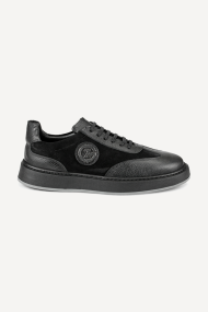 Pantofi sport din piele naturală și piele întoarsă MGZ-284-64264-negru